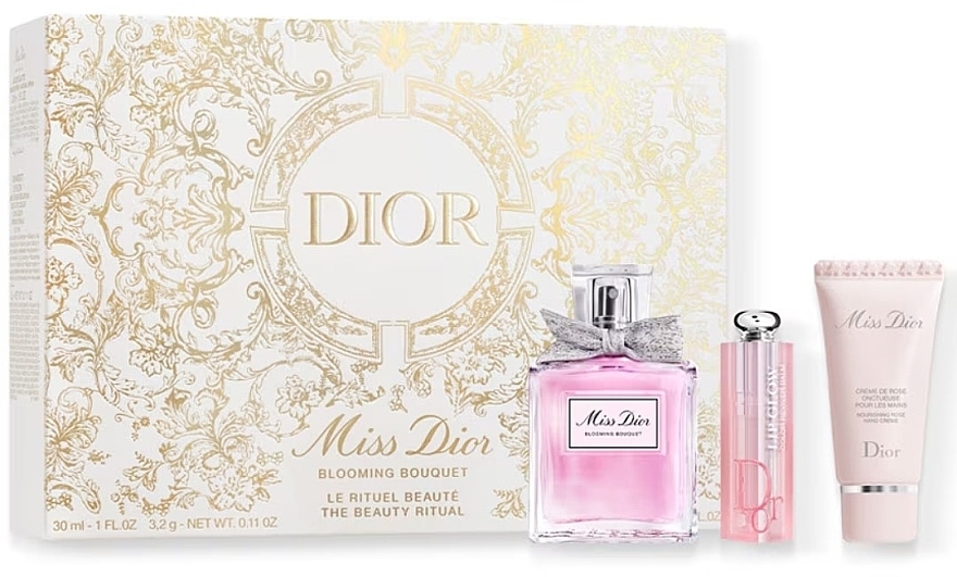 Dior Miss Dior Blooming Bouquet - Zestaw (edt/30ml + lip/balm/3,2g + h/cr/20ml) — Zdjęcie N1