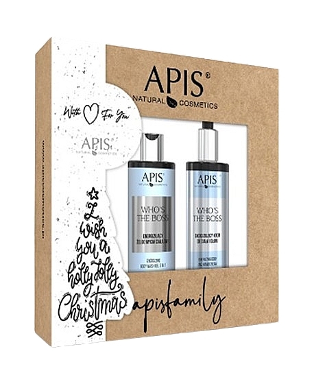 Zestaw - APIS Professional Who's The Boss Gift Set (h/cr/300ml + sh/gel/300ml) — Zdjęcie N1