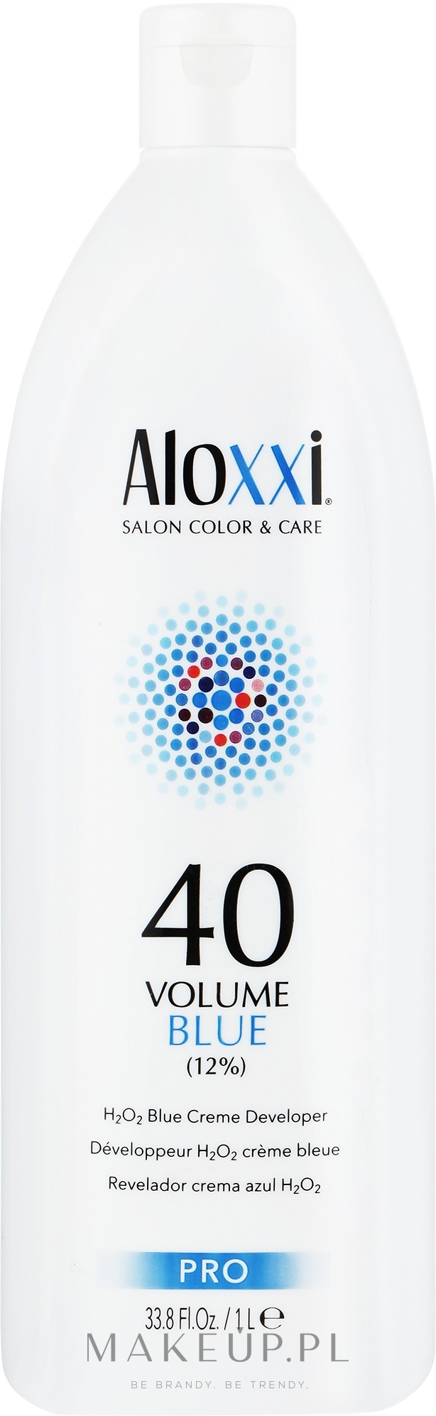 Krem-utleniacz do włosów 12% - Aloxxi 40 Volume Blue Creme Developer  — Zdjęcie 1000 ml