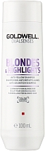 Szampon przeciw żółknięciu włosów blond i z refleksami - Goldwell Dualsenses Blondes & Highlights Anti-Yellow Shampoo — Zdjęcie N1