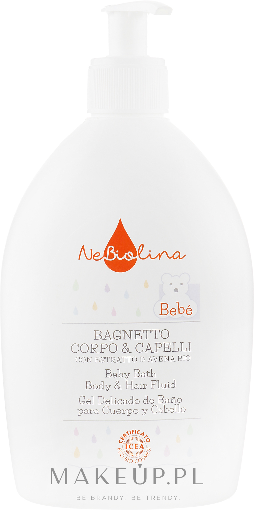 Szampon i płyn do kąpieli dla dzieci - NeBiolina Baby Bath Body And Hair Fluid — Zdjęcie 500 ml
