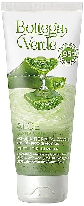 Peeling do twarzy - Bottega Verde Aloe Exfoliating And Revitalizing Face Scrub — Zdjęcie N1