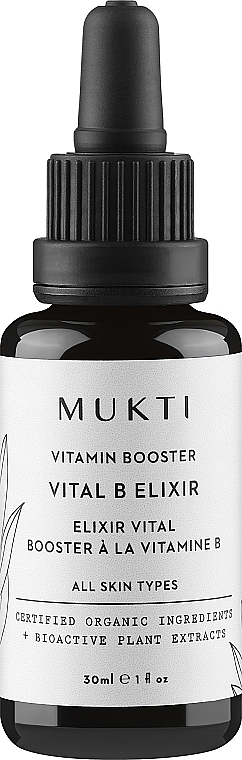 Witaminowy booster do twarzy Vital B - Mukti Organics Vitamin Booster Elixir — Zdjęcie N1