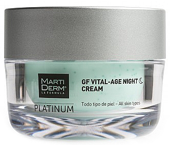 Diamentowy krem do twarzy na noc - MartiDerm Platinum Gf Vital Age Night Cream — Zdjęcie N2