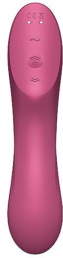 Bezdotykowy masażer łechtaczki i wibrator punktu G, 17,5x5,3 cm, czerwony - Satisfyer Curvy Trinity 3 — Zdjęcie N3