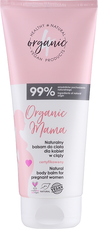 Naturalny balsam do ciała dla kobiet w ciąży i mam - 4Organic Organic Mama Natural Body Lotion — Zdjęcie N1