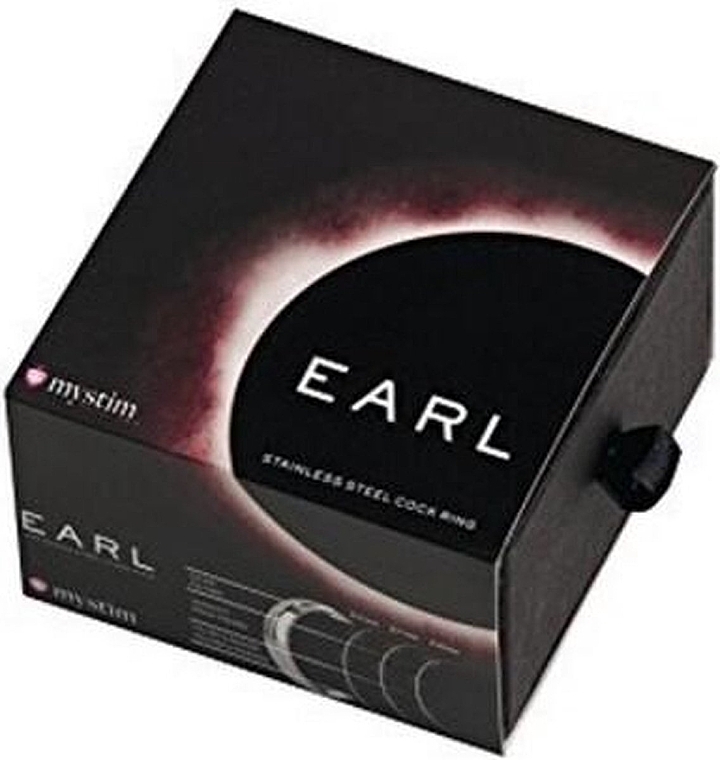 Pierścień erekcyjny 48 mm, grawerowany - Mystim Earl Strainless Steel Cock Ring  — Zdjęcie N1