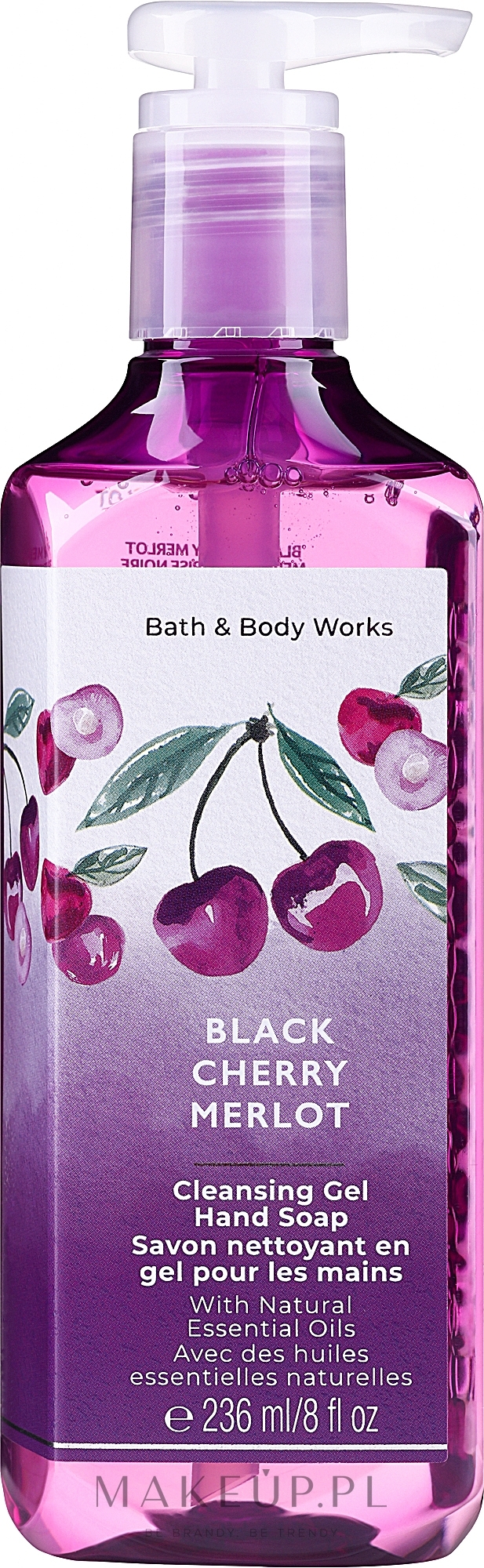 Mydło do rąk w żelu Czarna wiśnia i merlot - Bath & Body Works Black Cherry Merlot Cleansing Gel Hand Soap — Zdjęcie 236 ml