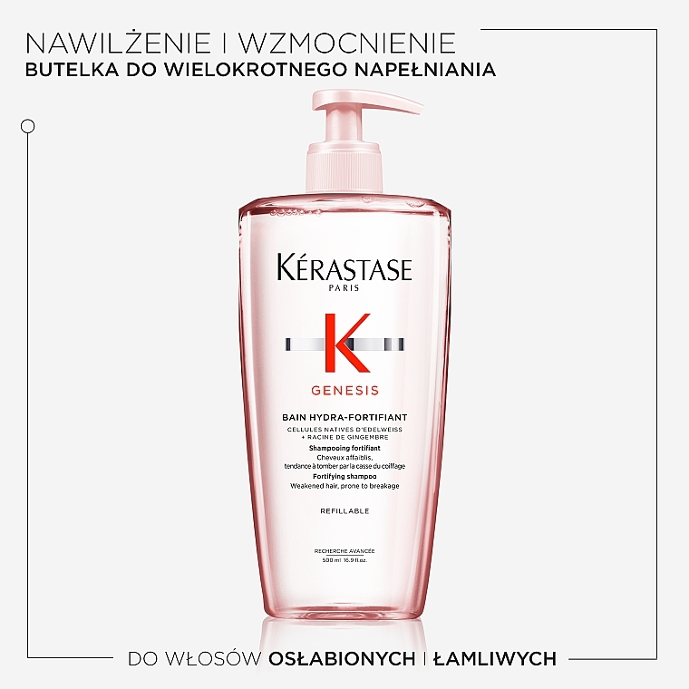 Szampon do włosów z tendencją do wypadania - Kerastase Genesis Bain Hydra-Fortifiant Shampoo — Zdjęcie N3