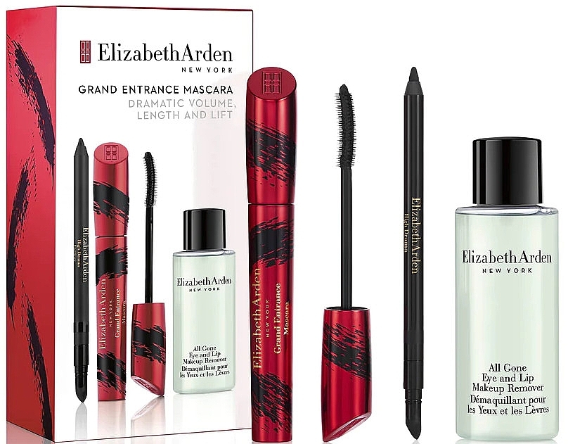 Zestaw - Elizabeth Arden Grand Lashes Mascara & Eye Makeup Set (mascara/8.5ml + rem/50ml + eyeliner/1.2g) — Zdjęcie N1