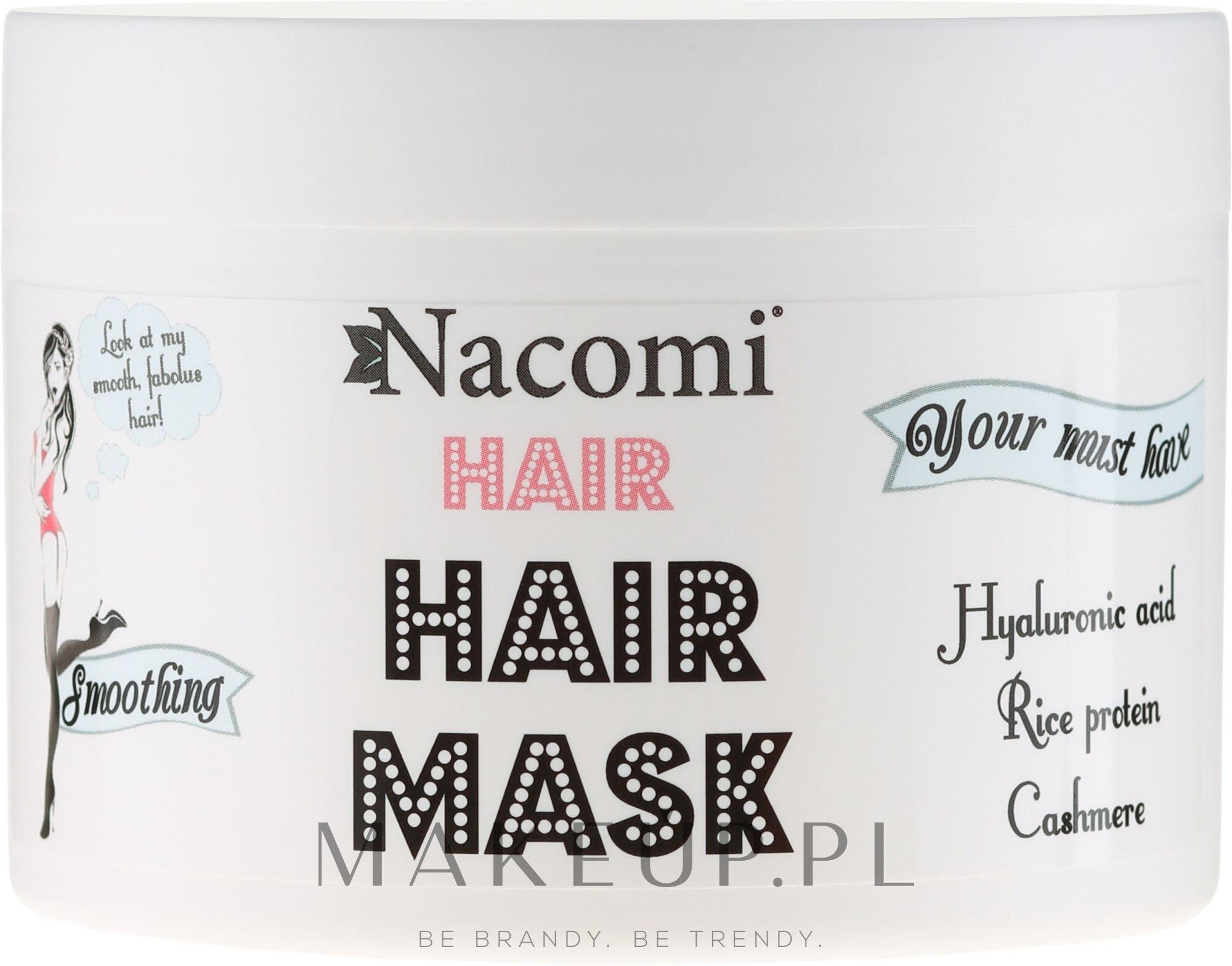 Wygładzająco-nawilżająca maska do włosów - Nacomi — Zdjęcie 200 ml
