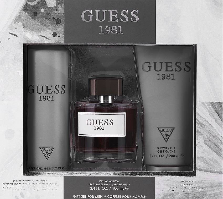 Guess 1981 For Men - Zestaw (edt/100 ml + sh/gel/200 ml + deo/226 ml) — Zdjęcie N1