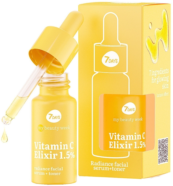 Serum+tonik dla rozświetlenia skóry - 7 Days My Beauty Week Vitamin C Elixir 1,5% — Zdjęcie N1