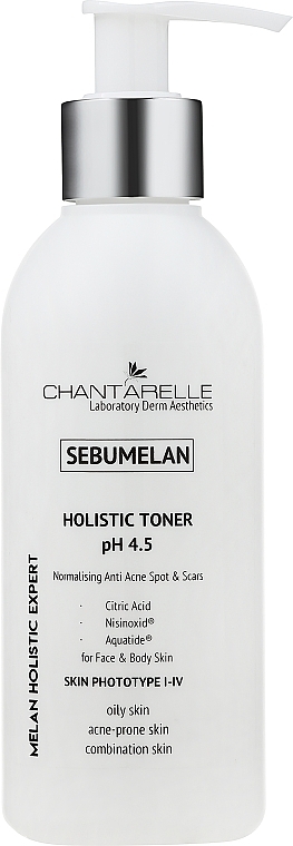 Tonik rozświetlająco-normalizujący - Chantarelle Sebumelan Holistic Toner pH 4.5 — Zdjęcie N1