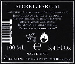 Arte Profumi Secret - Perfumy  — Zdjęcie N3