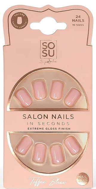 Zestaw sztucznych paznokci - Sosu by SJ Salon Nails In Seconds Toffee Bliss — Zdjęcie N1