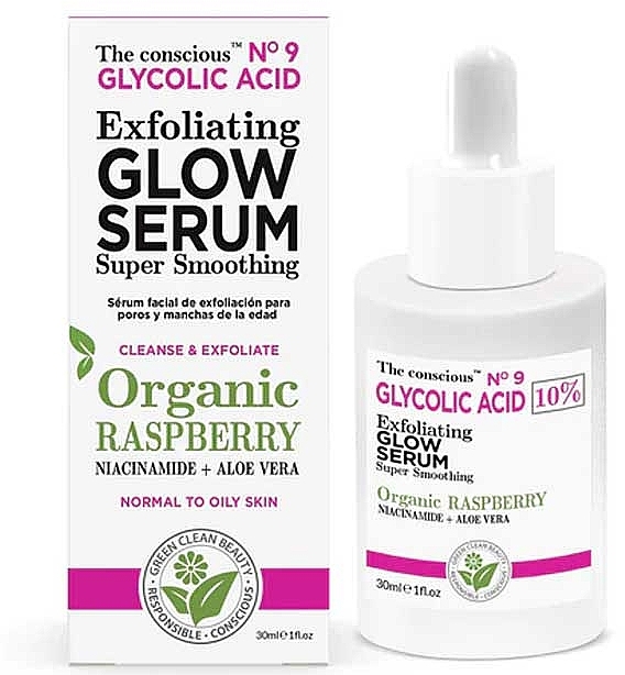 Serum do twarzy - Biovene Glycolic Acid Exfoliating Face Serum Organic Raspberry — Zdjęcie N1