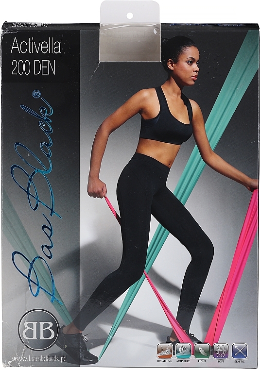 PRZECENA! Damskie legginsy sportowe Activella, black/carbon - Bas Bleu * — Zdjęcie N4