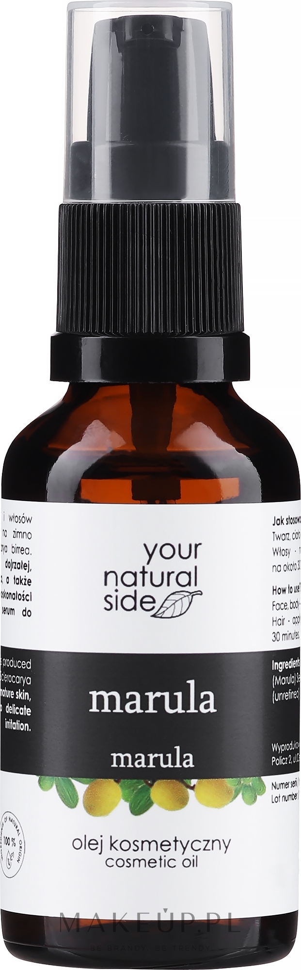 Naturalny olej kosmetyczny marula - Your Natural Side Marula Organic Oil — Zdjęcie 30 ml