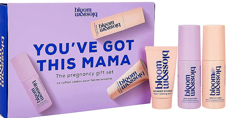 Zestaw - Bloom & Blossom You've Got This Mama The Pregnancy Gift Set (foot/spray/40ml + b/balm/25ml + b/oil/40ml) — Zdjęcie N1