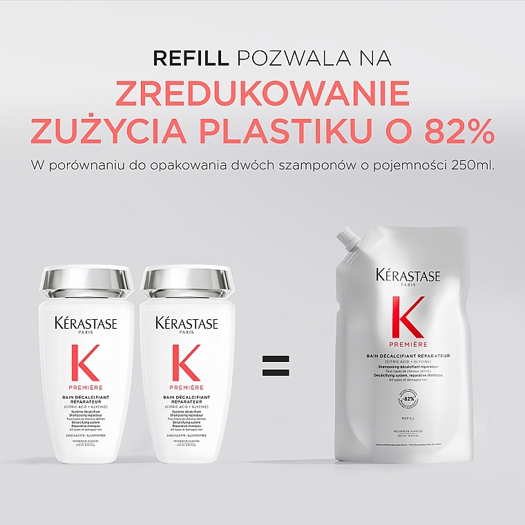 Odwapniający szampon-kąpiel regenerująca do każdego rodzaju zniszczonych włosów - Kerastase Premiere Decalcifying Repairing Shampoo (uzupełnienie) — Zdjęcie N8