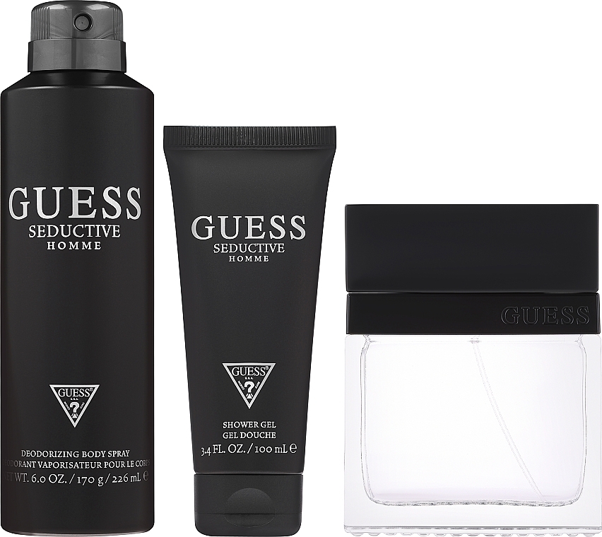 Guess Seductive Homme - Zestaw (edt/100ml + deo/spr/226ml + sh/gel/100ml + bag) — Zdjęcie N2