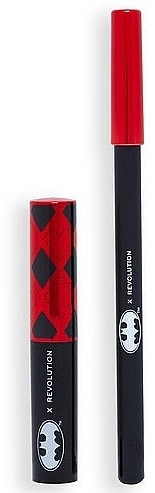 Zestaw - Makeup Revolution X DC Dangerous Red Harley Quinn Lip Kit (lipstick/1.5 g + lip/liner/1 g) — Zdjęcie N2