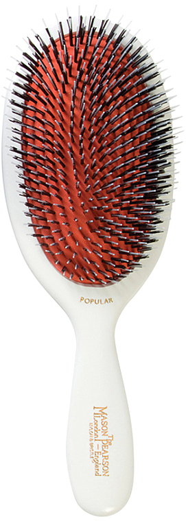 Szczotka do włosów, biała - Mason Pearson Popular Large Bristle & Nylon BN1 Ivory — Zdjęcie N1