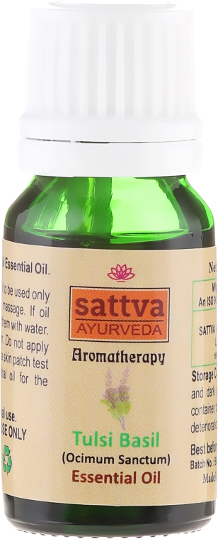 Olejek z bazylii azjatyckiej - Sattva Ayurveda Aromatherapy Tulsi Basil Essential Oil — Zdjęcie N2