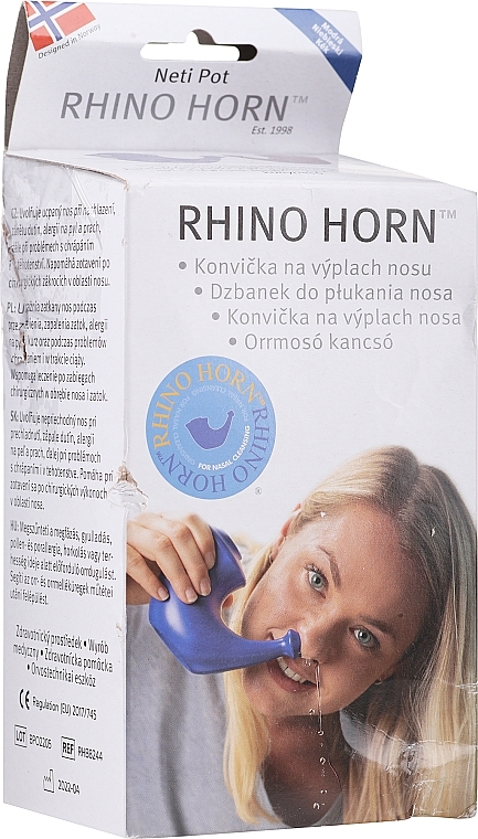 PRZECENA! Kubek do płukania nosa, niebieski - Rhino Horn * — Zdjęcie N2