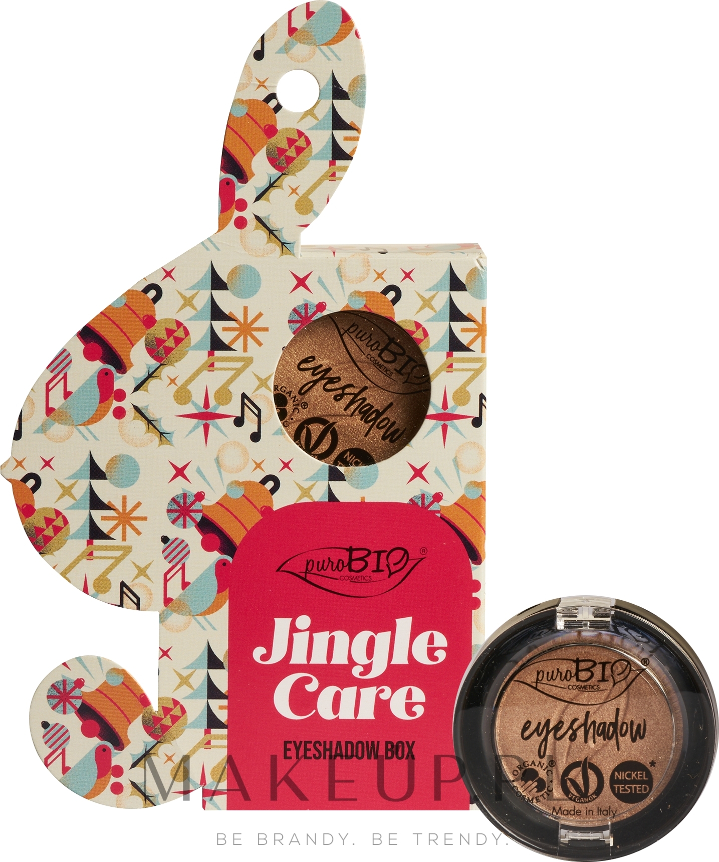 Cień do powiek w pudełku prezentowym - PuroBio Cosmetics Jingle Care Eyeshadow Box — Zdjęcie 01 - Champagne