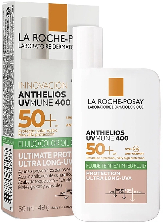 Fluid przeciwsłoneczny z efektem koloryzującym SPF 50+ - La Roche Posay Anthelios UVmune 400 Tinted Fluid SPF 50+ — Zdjęcie N1