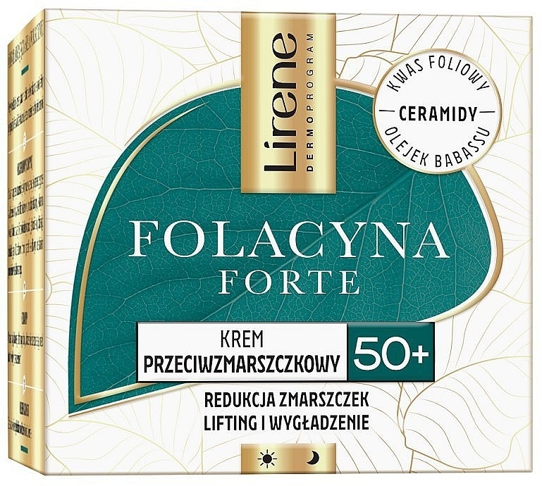 Przeciwzmarszczkowy krem ​​do twarzy 50+ - Lirene Folacyna Forte Anti-Wrinkle Cream — Zdjęcie N1