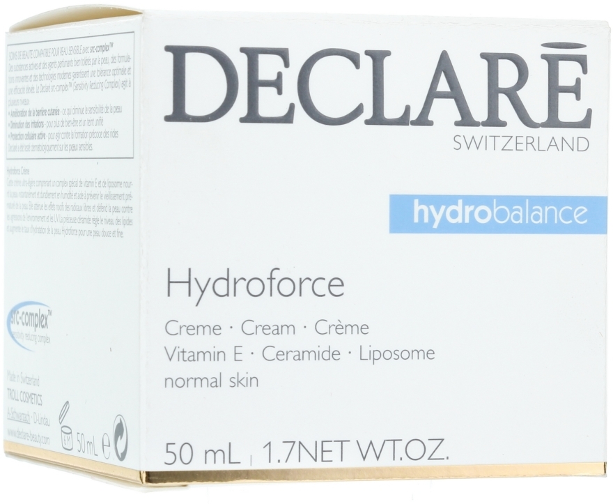 Nawilżający krem do twarzy - Declare Hydroforce Cream