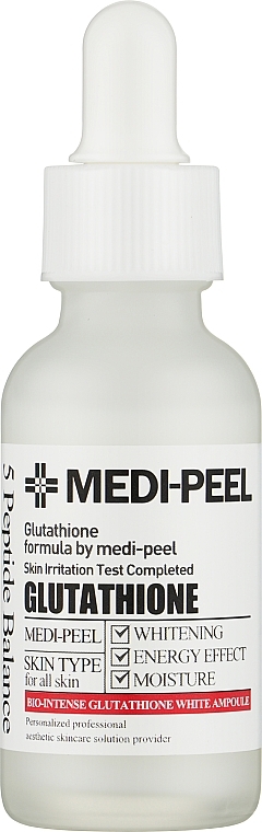 Rozjaśniające serum do twarzy w ampułkach z glutationem - MEDIPEEL Bio-Intense Gluthione 600 White Ampoule — Zdjęcie N1