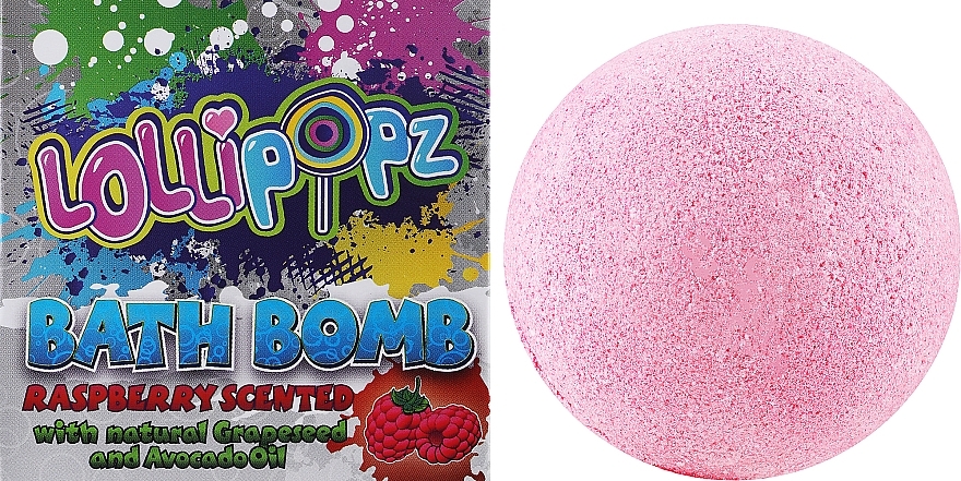 PRZECENA! Kula do kąpieli o zapachu malin - EP Line Lollipopz Raspberry Bath Bomb * — Zdjęcie N1