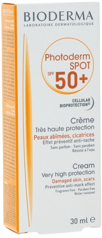 Przeciwsłoneczny krem zapobiegający powstawaniu przebarwień SPF 50+ - Bioderma Photoderm Spot — Zdjęcie N1