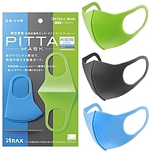 Kup Zestaw masek ochronnych, 3 szt. - ARAX Pitta Mask Kids Cool (Blue, Gray, Yellowgreen)