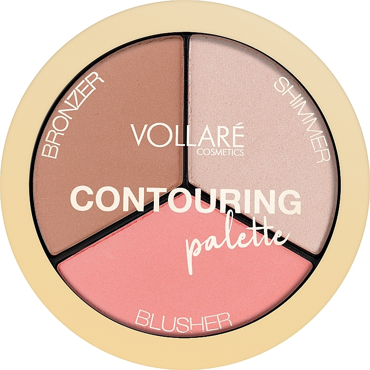 Paletka do konturowania twarzy - Vollare Cosmetics Contouring Palette Bronzer, Shimmer, Blusher — Zdjęcie N2