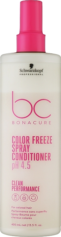 Odżywka do włosów farbowanych w sprayu - Schwarzkopf Professional Bonacure Color Freeze Spray Conditioner pH 4.5 — Zdjęcie N3