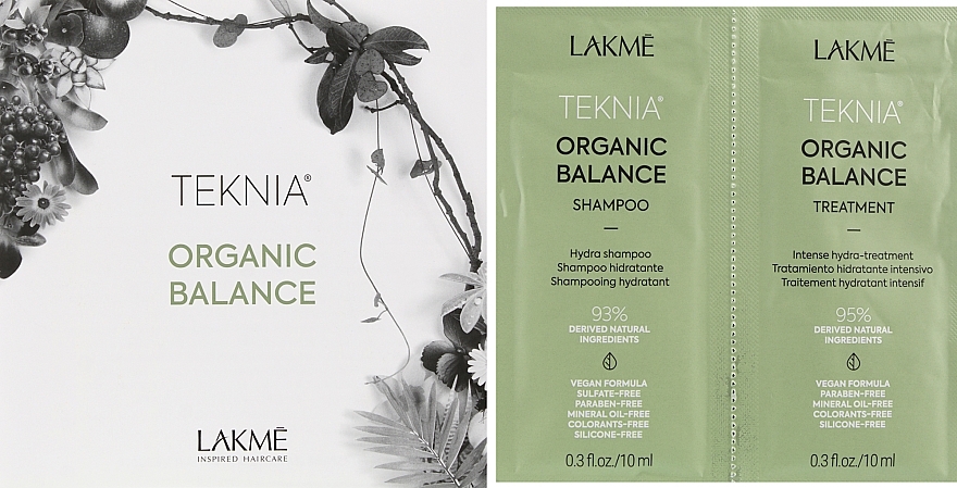 Zestaw próbek - Lakme Teknia Organic Balance (sh/10ml + mask/10ml)