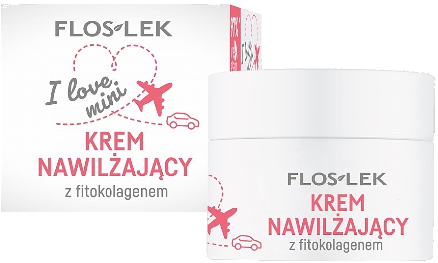Nawilżający krem do twarzy z fitokolagenem - Floslek I Love Mini Moisturising Cream With Phytocollagen — Zdjęcie N1
