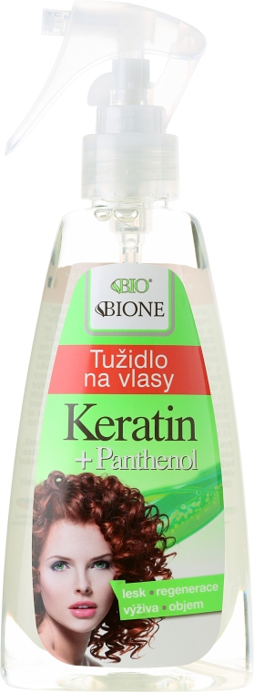 Keratynowy spray do włosów z pantenolem - Bione Cosmetics Keratin + Panthenol Liquid Hair Mousse — Zdjęcie N1