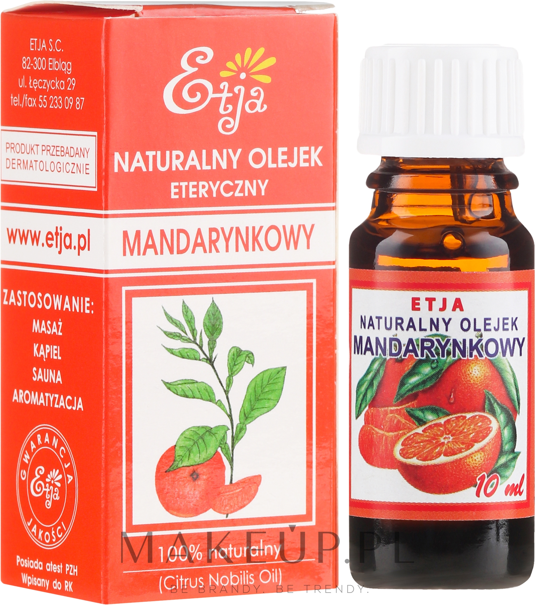 Naturalny olejek mandarynkowy - Etja Natural Oil — Zdjęcie 10 ml