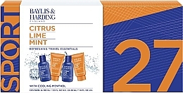 Kup Zestaw - Baylis & Harding Citrus Lime & Mint Men's Refreshing Travel Essentials Gift Set (f/wash/100ml + shm/100ml + ash/balm/50ml + sh/gel/50ml)