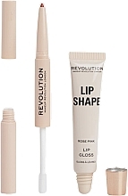 Zestaw do ust - Makeup Revolution Lip Shape Rose Pink — Zdjęcie N2
