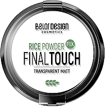 Kup PRZECENA! Matujący puder ryżowy do wykończenia makijażu - BelorDesign Final Touch *