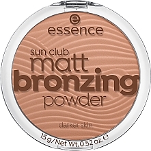 Kup Puder brązujący do twarzy - Essence Sun Club Matt Bronzing Powder