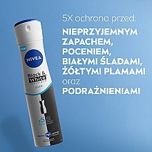 Antyperspirant w sprayu - NIVEA Black & White Invisible Pure — Zdjęcie N5