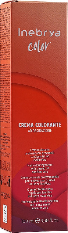 Krem koloryzujący do włosów z olejem lnianym i aloesem - Inebrya Color Hair Colouring Cream — Zdjęcie N4